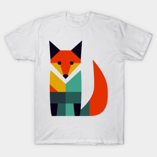Mid Century Geo Fox T-Shirt